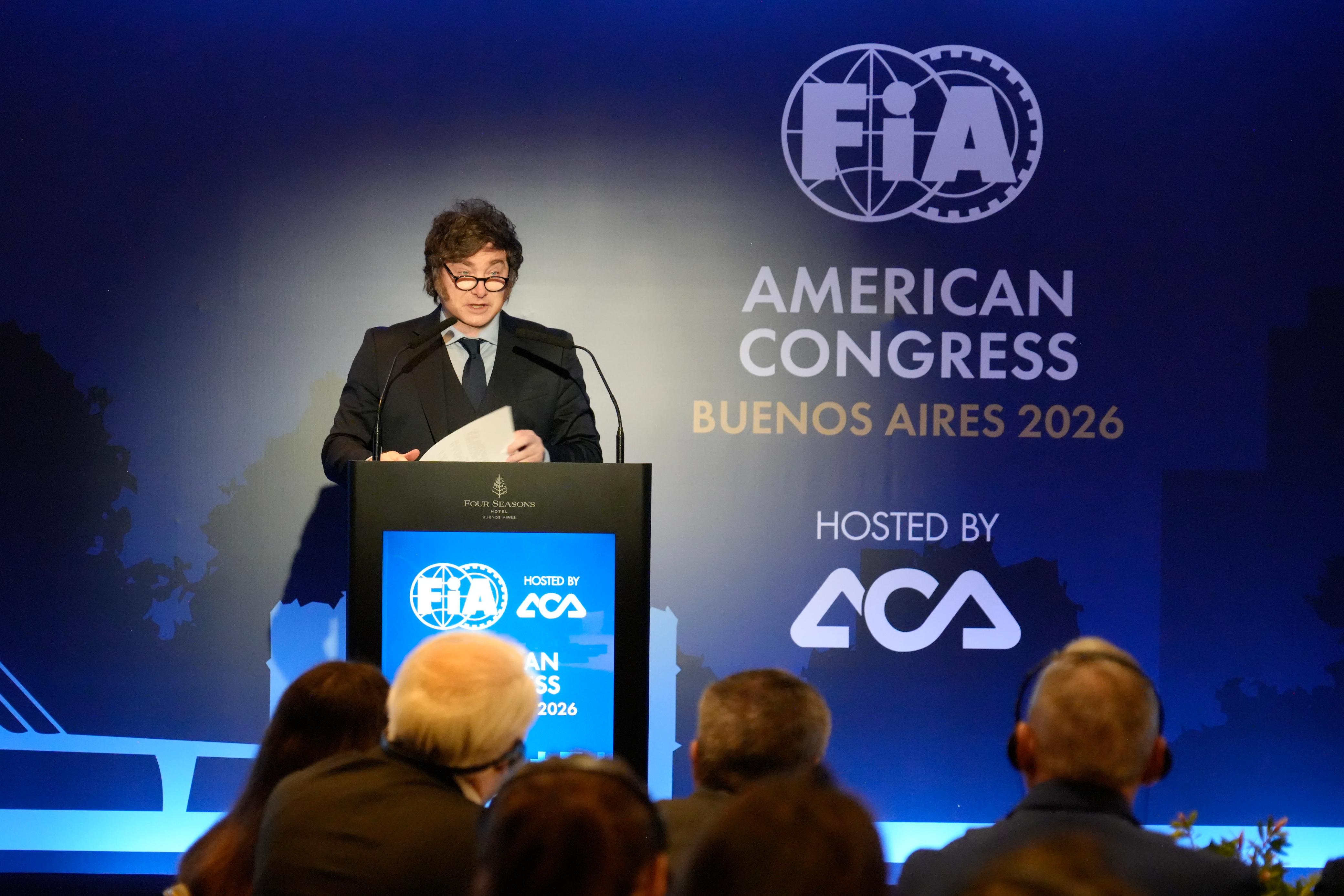 Argentinian President Javier Milei and FIA President Mohammed Ben Sulayem open FIA American Congress in Buenos Aires